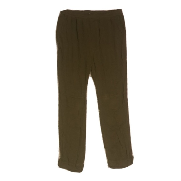 Lacausa Willow Tapered Leg Rayon Slim Casual Pant Olive Green Large - Picture 1 of 12